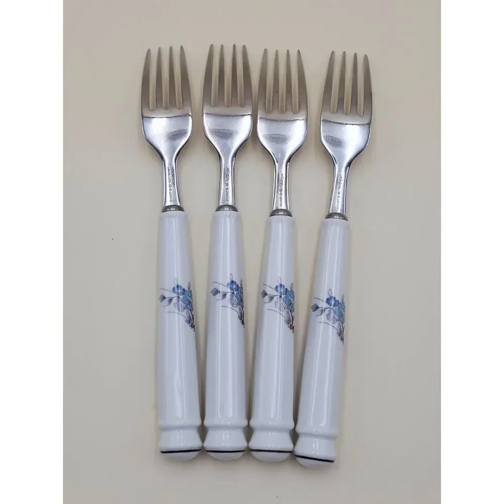 Set 20 Noritake BLEUFLEUR Stainless Japan Service For 4 Discontinued Vtg